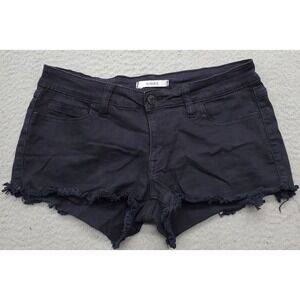 Klique B Jean‎ Shorts Womens Medium Black Denim 5 Pockets Cut Off Flat Front